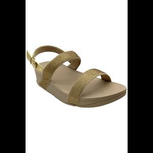 Fitflop Women's Lottie Back Hook Sandal Artisan Gold - Medium